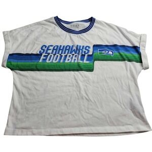 NEW Wear by Erin Andrews‎ Seattle Seahawks Crop Short Sleeve Top Women's Large